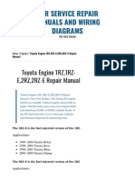 Toyota Engine 1RZ, 1RZ-E, 2RZ, 2RZ-E Repair Manual - PDF Download