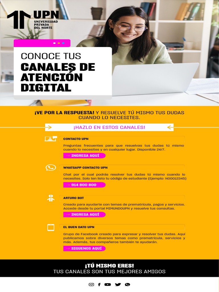 Contacto UPN: Atención Digital 24/7 | PDF
