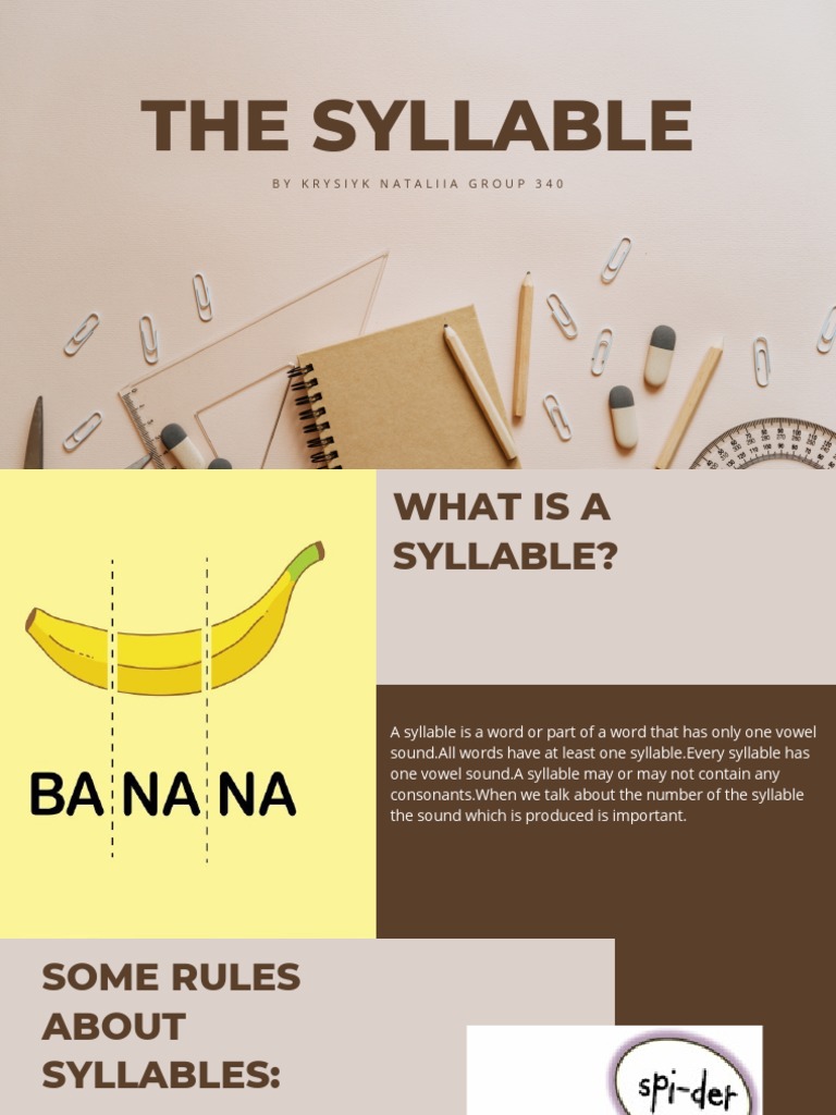 The Syllable Pdf