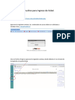 Instructivo para Ingreso de Ticket