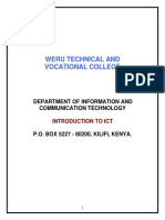Weru Technical and Vocational College: Department of Information and Communication Technology