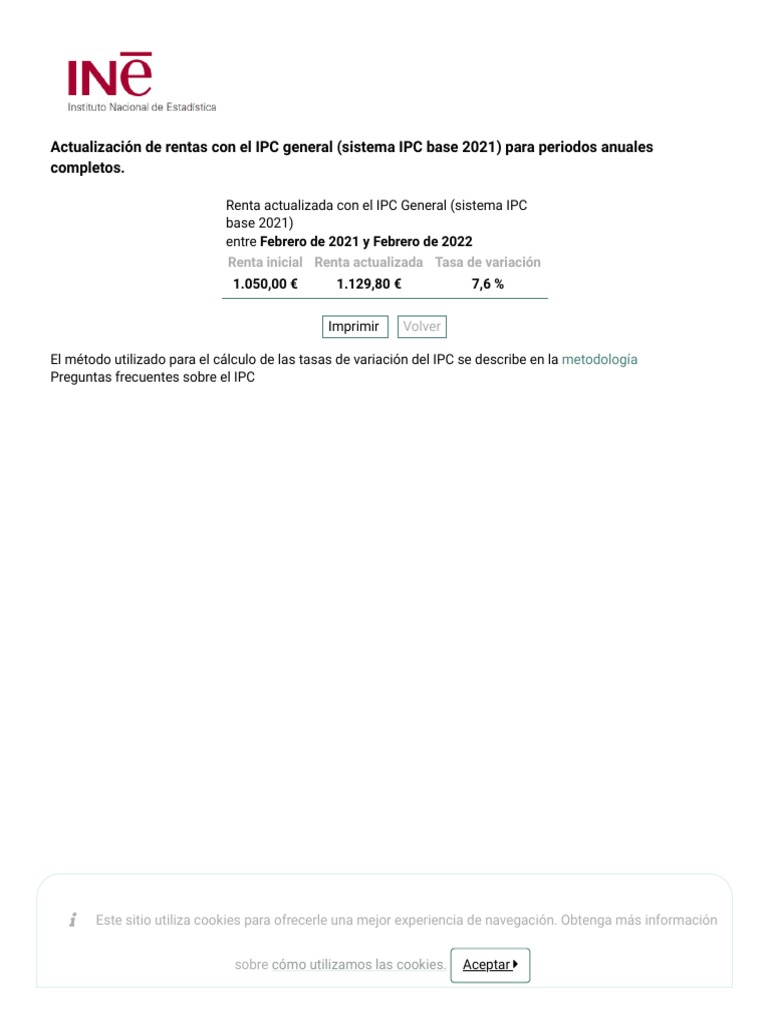 Actualización de Renta con IPC 2021 | PDF