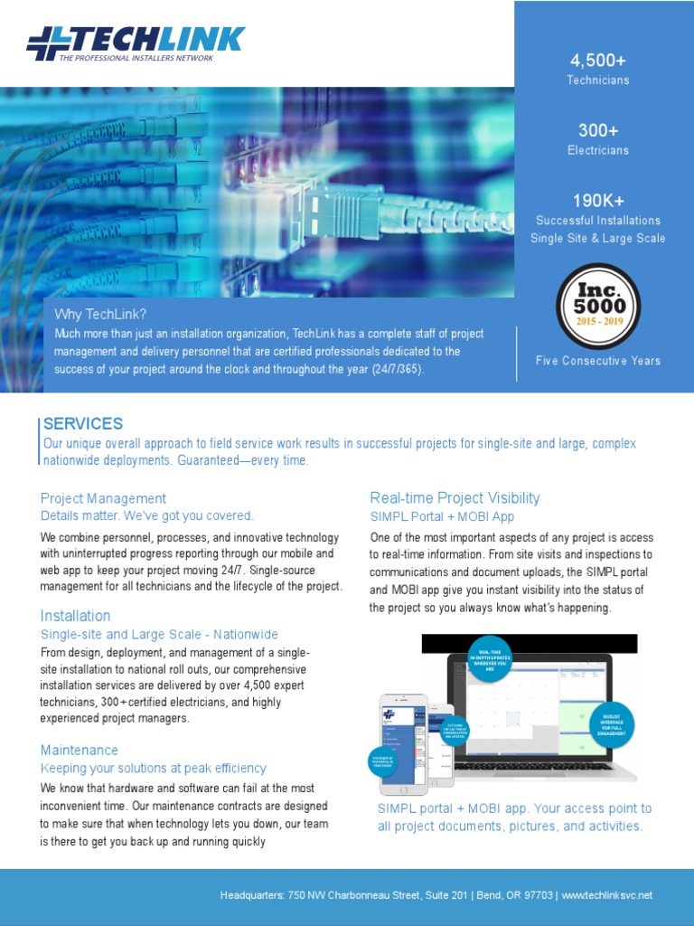 TechLink: Nationwide Installation Services | PDF | Voice Over Ip ...
