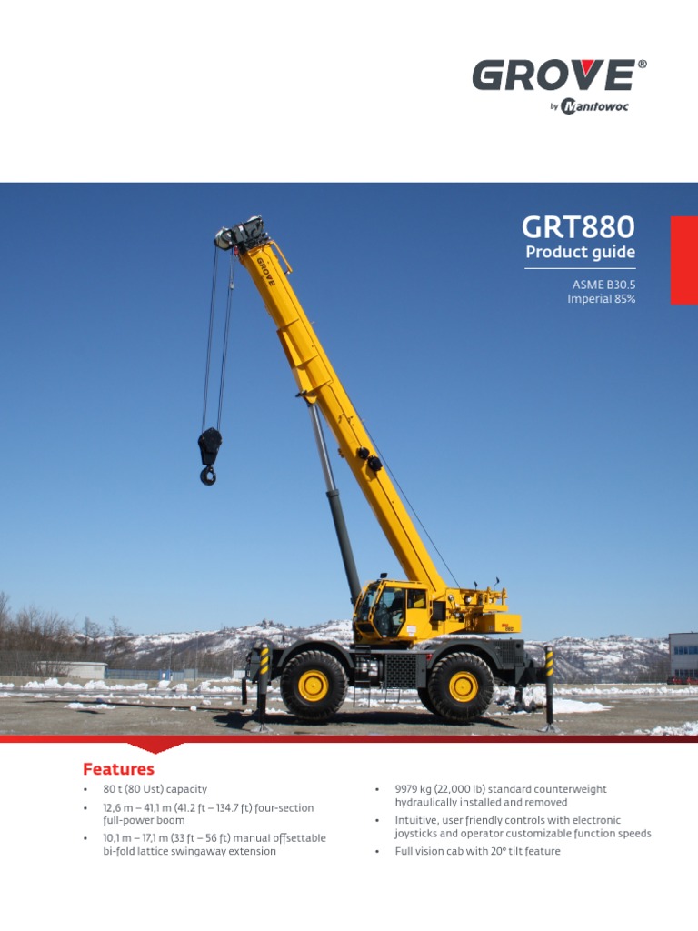 GRT880 Product Guide Imperial | PDF | Crane (Machine) | Manufactured Goods