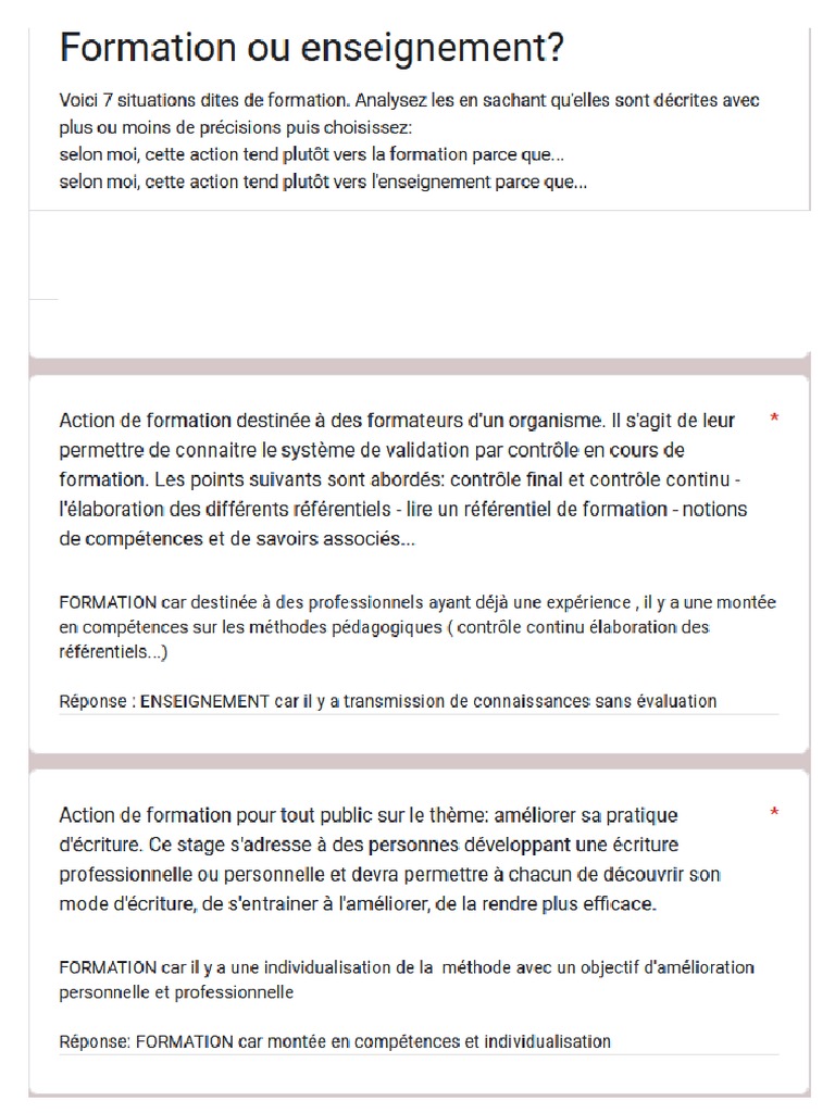 Formation Et Enseignement | PDF