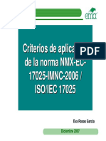 Criterios de Aplicación de Norma ISO IEC 17025