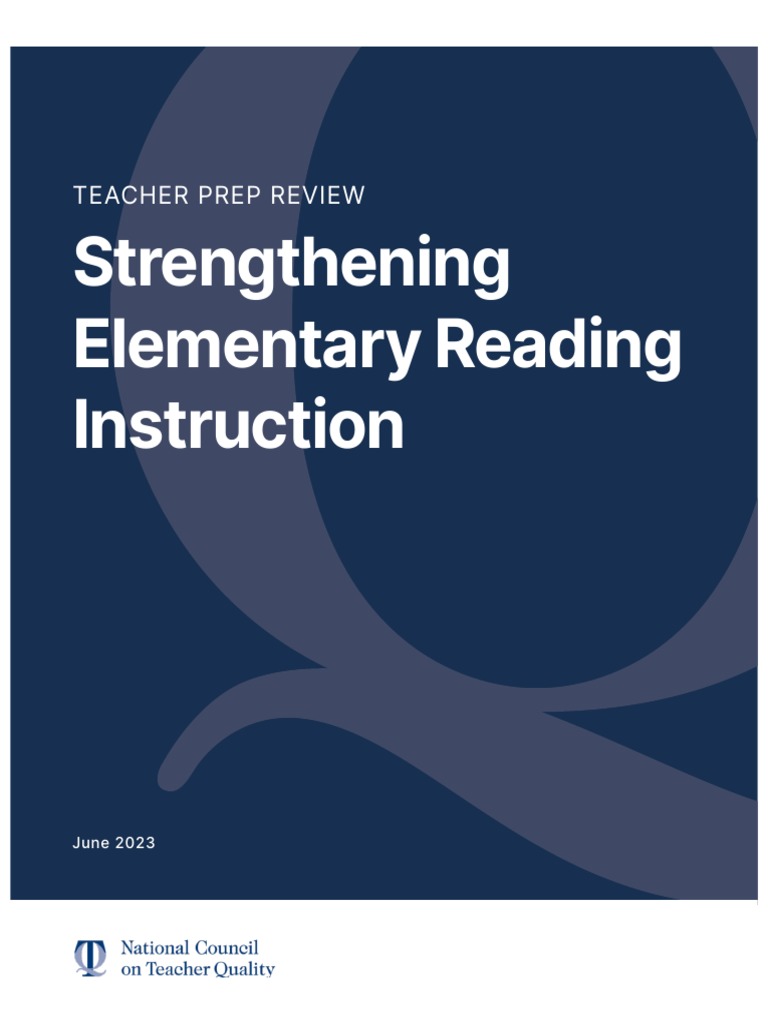Teacher Prep Review - Strengthening Elementary Reading Instruction ...