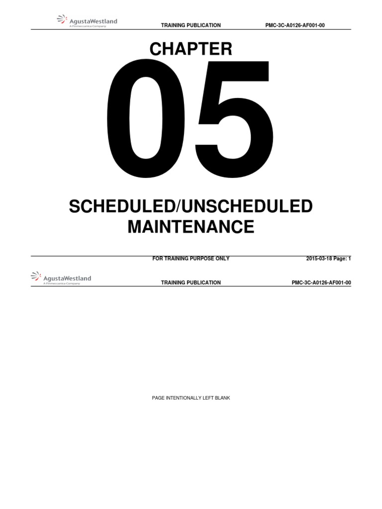 05 Scheduled Unscheduled Maintenance PDF
