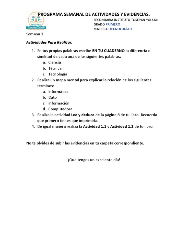 Semana 1 Primero Pdf
