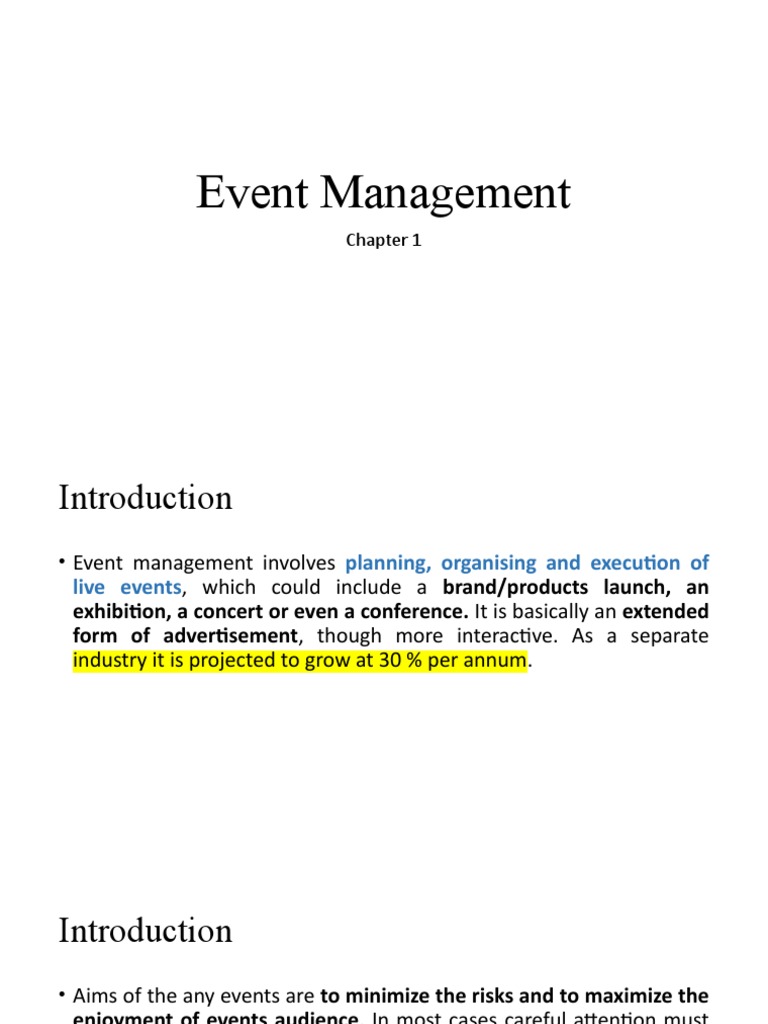 Essentials of Event Management Planning | PDF