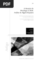 A Atuação do Psicólogo no SUS - Análise de Alguns Impasses