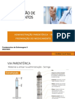 Aula 6 7 Via Parentérica Preparação Medicação