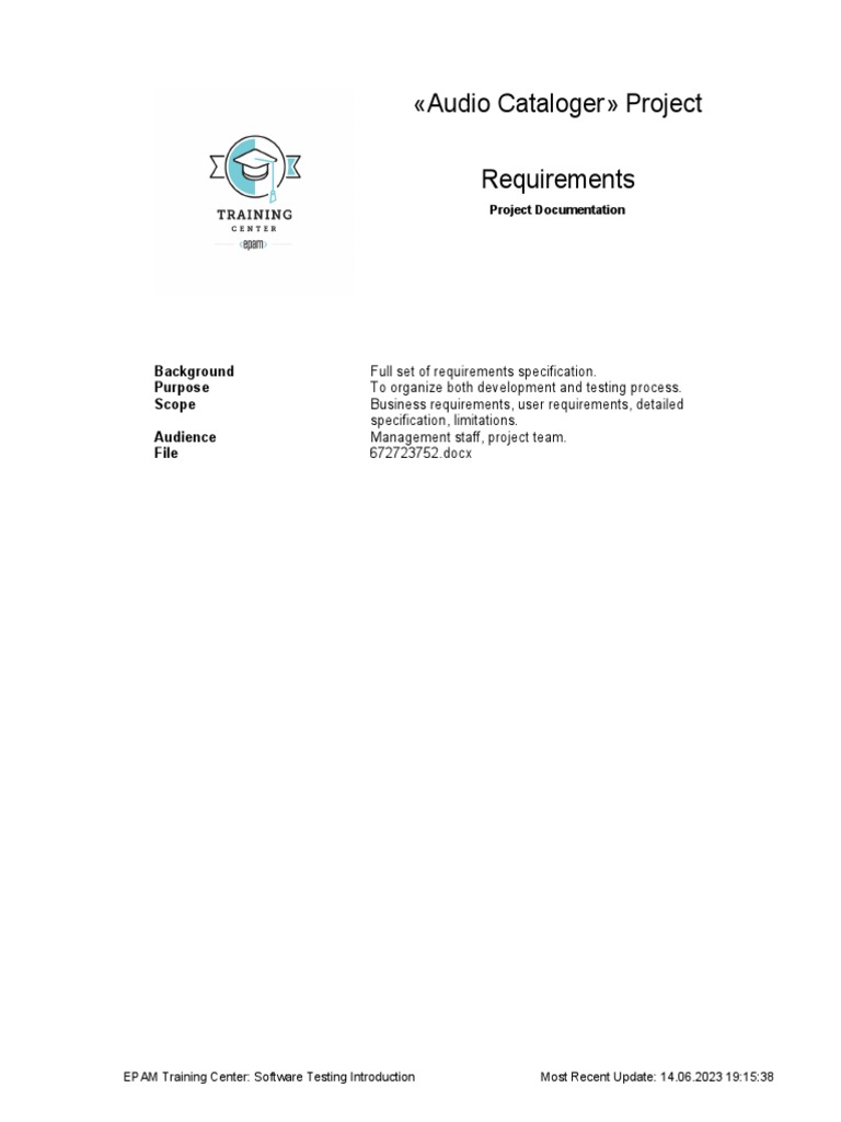 Audio Cataloger Requirements | PDF | Command Line Interface | Java ...