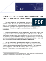 Important Changes to California's Lien Laws