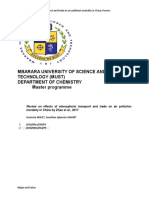 Final Review On Atmospheric Air Transport in China