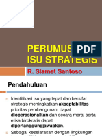 Perumusan Isu Strategis: R. Slamet Santoso