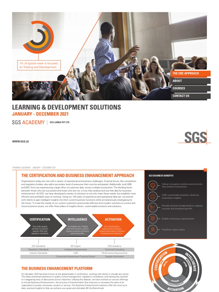 SGS Lanka Training Courses 2021 | PDF | Regulatory Compliance | Leadership