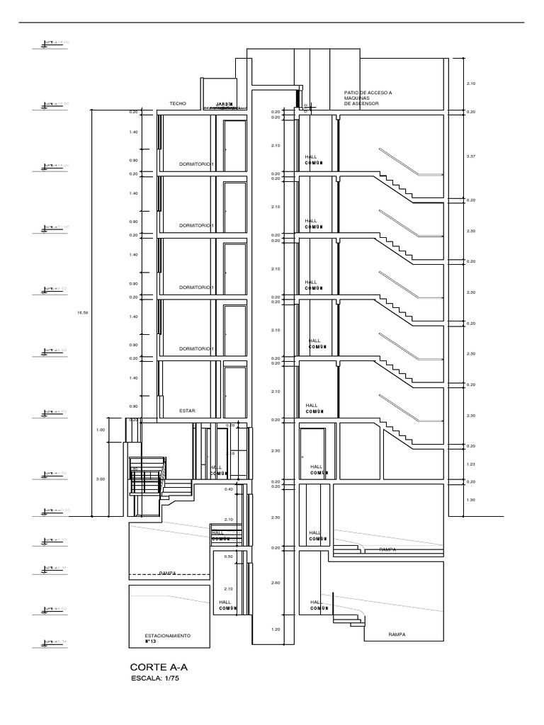 Corte Ducto Ascensor Multifamiliar Pdf
