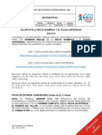 Taller Nº19 La Recta Numérica y El Plano Cartesiano Ciclo Iii