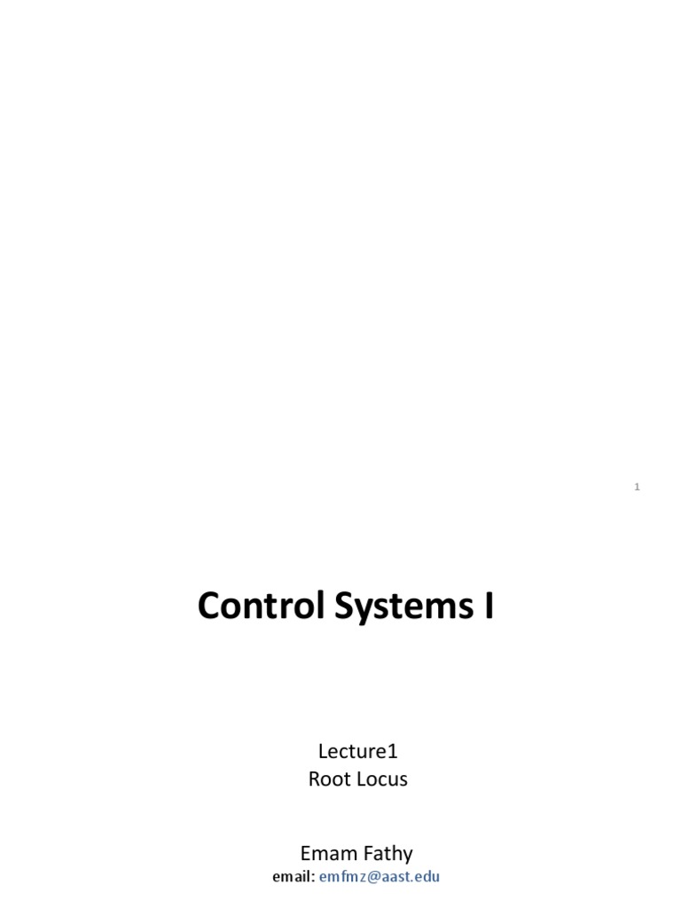 Root Locus Analysis in Control Systems | PDF