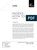 Indeks Kota Toleran (Ikt) - Setara Institute-2022