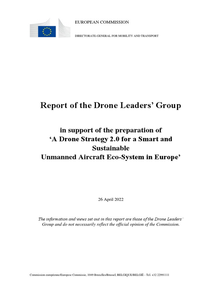 EU Drone Strategy 2.0 Report | PDF | Unmanned Aerial Vehicle | European ...