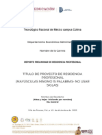 Guia para Elaborar Reporte Preliminar de Residencia Profesional