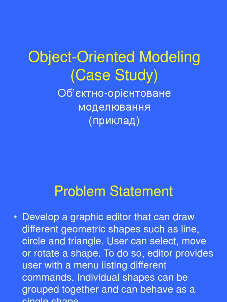 OOP - L5A - OO-Modeling. Case Study | PDF | Teaching Methods ...