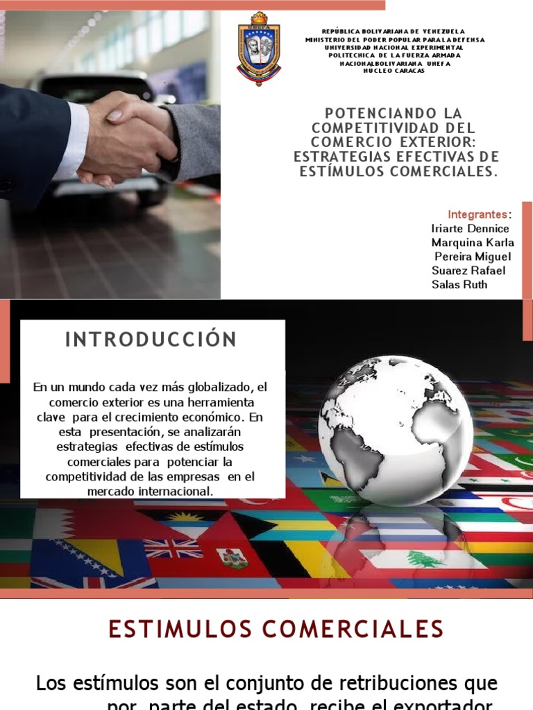 exposicion estimulos economicos equipo 3 PDF Exportaciones Comercio