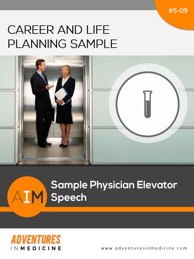 Physician Elevator Pitch Examples PDF Social Programs Medicine