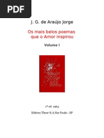 11368 - OS MAIS BELOS POEMAS QUE O AMOR INSPIROU - Vol. 1 - J. G. DE ARAÚJO JORGE