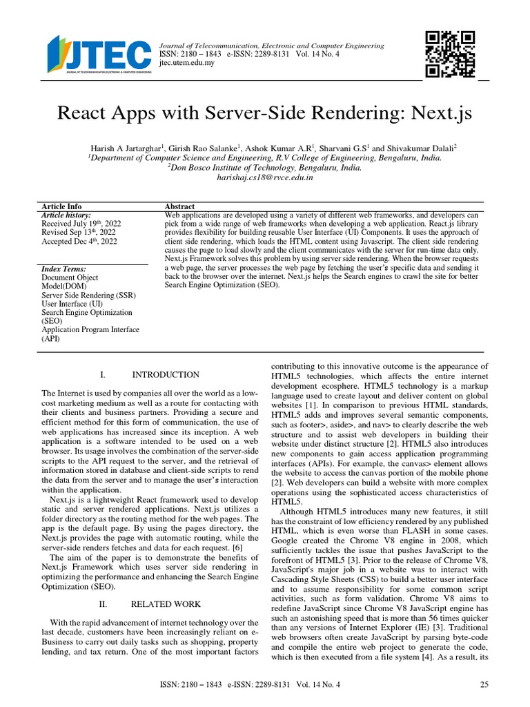 Next.js for React Apps: SSR Benefits | PDF | Document Object Model ...