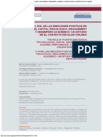 El Rol de Las Emociones Positivas en El Capital Psicológico, Engagement y Desem