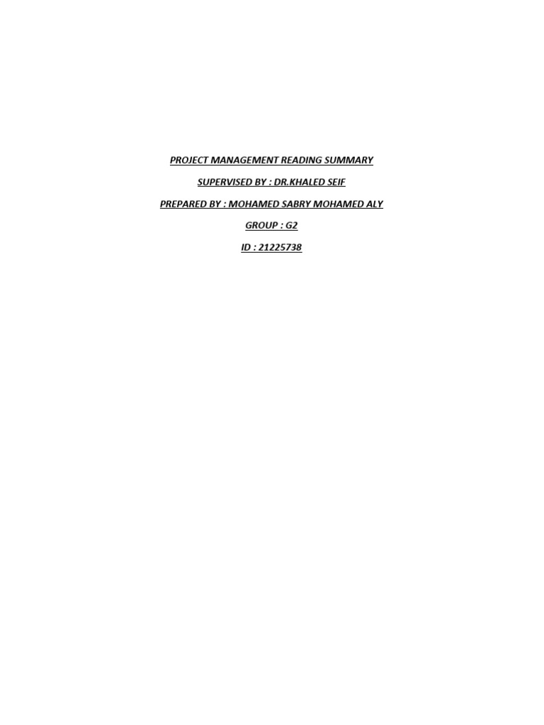 Project Management | PDF | Project Management | Systems Science