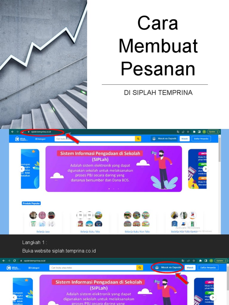 Cara Membuat Pesanan & Pembayaran (Siplah Temprina) | PDF