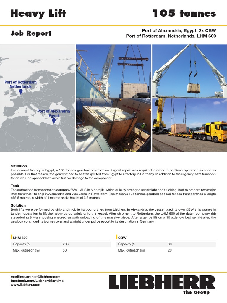 liebherrlhm600mobileharbourcranecbwshipcraneheavyliftjob