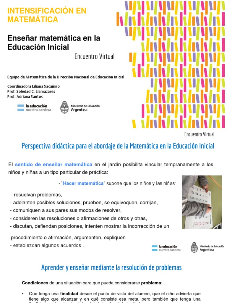 Matemática en Educación Inicial | PDF | Educación de la primera ...