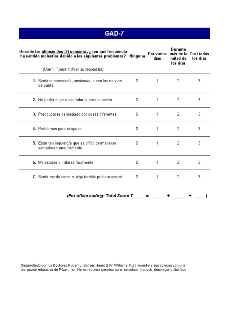 Phq9 And Gad7 Pdf Interpretation