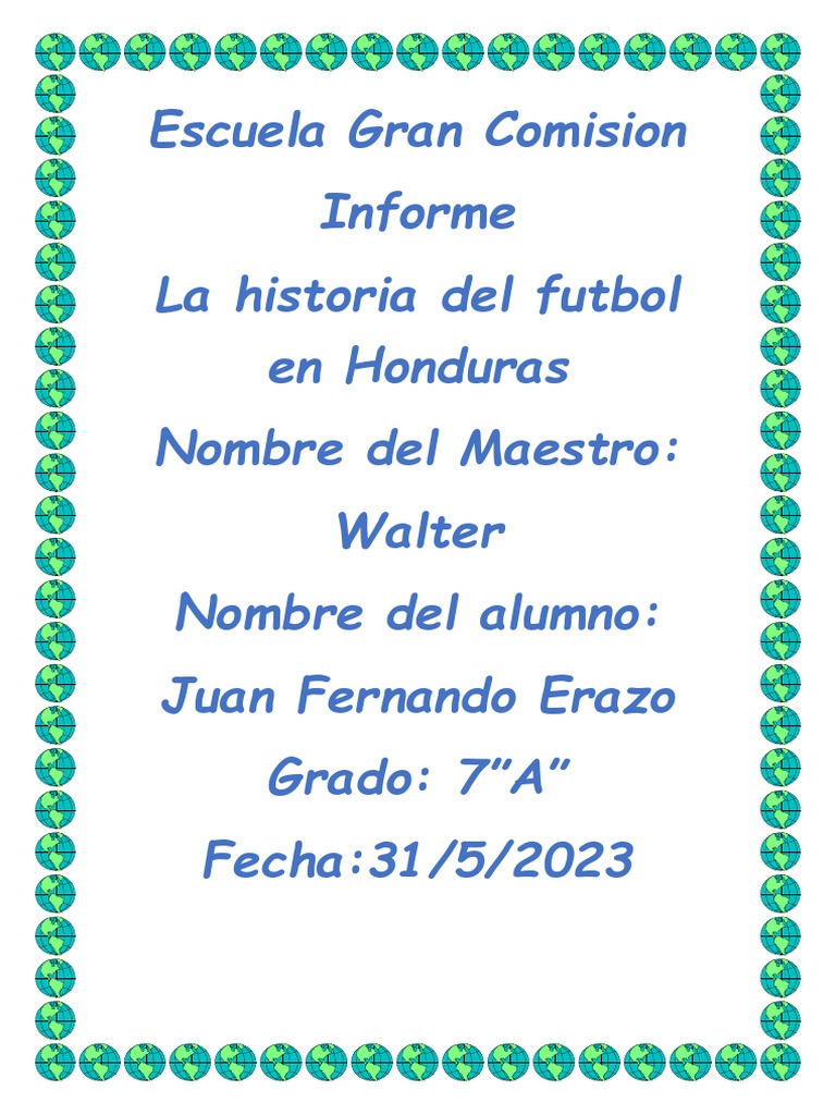 Historia del fútbol en Honduras | PDF