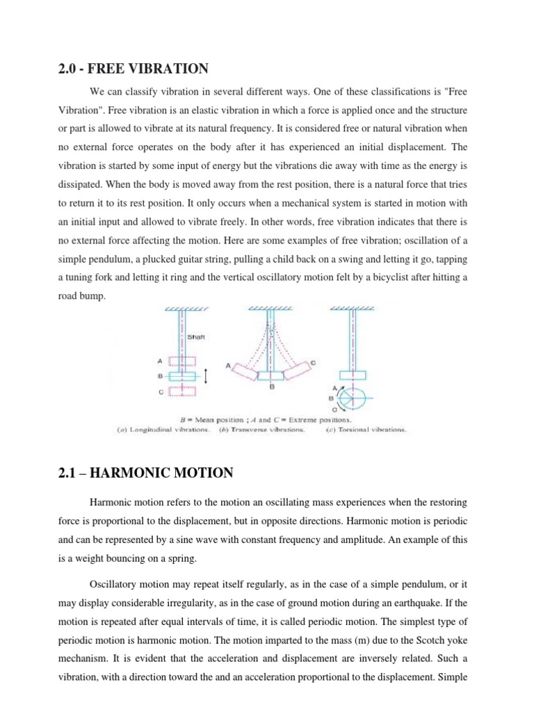 Types of Free Vibration Explained | PDF | Oscillation | Stability Theory