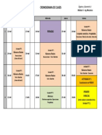 CRONOGRAMA DE CLASES Hasta El Primer Parcial (Semana 4)