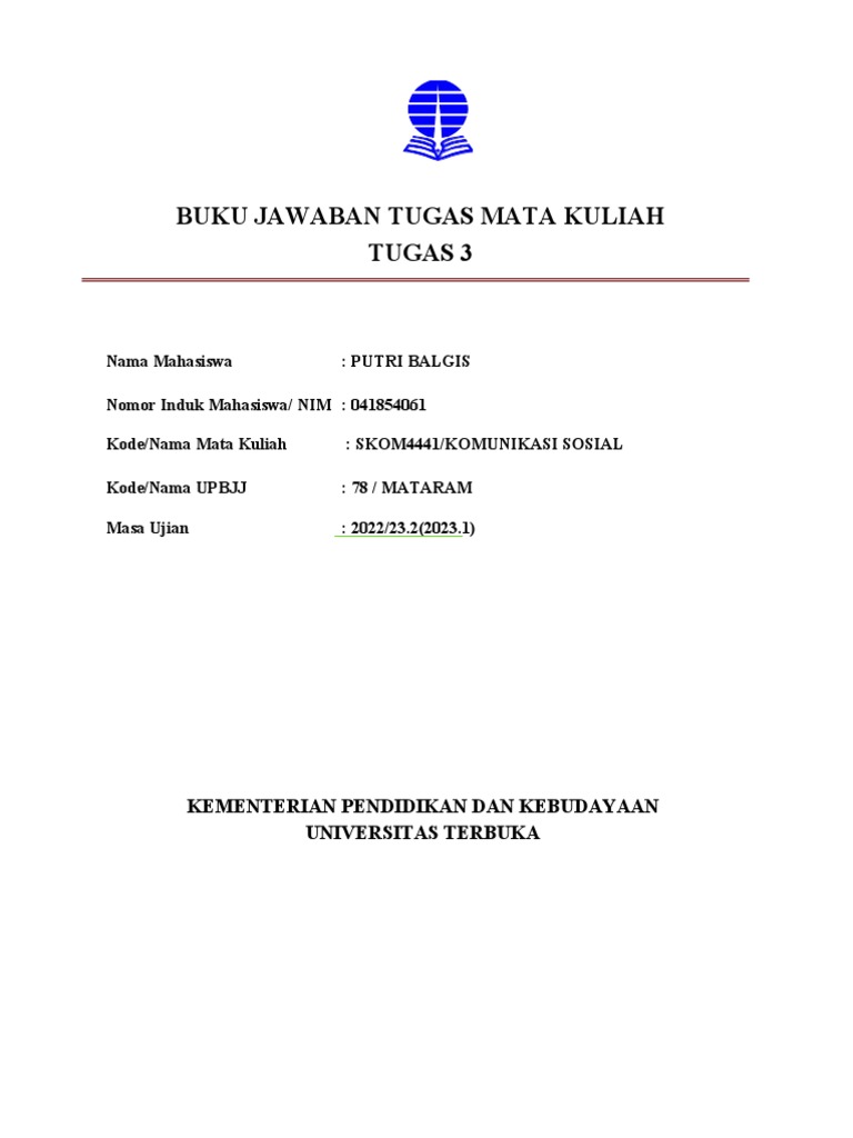 Tugas 3 Komunikasi Sosial | PDF