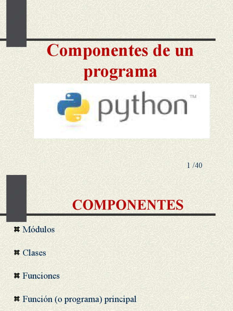 Componentes_de_un_programa_Python | PDF