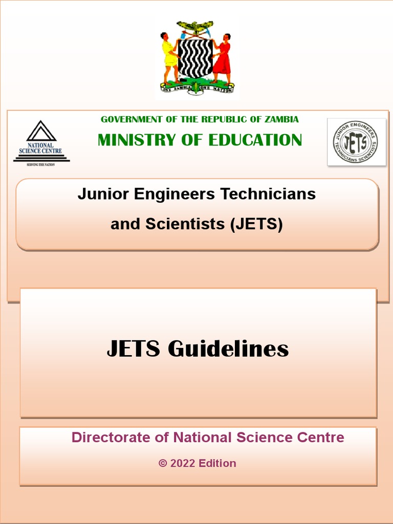 JETS Guidelines for Zambia's Youth | PDF | Science | Methodology