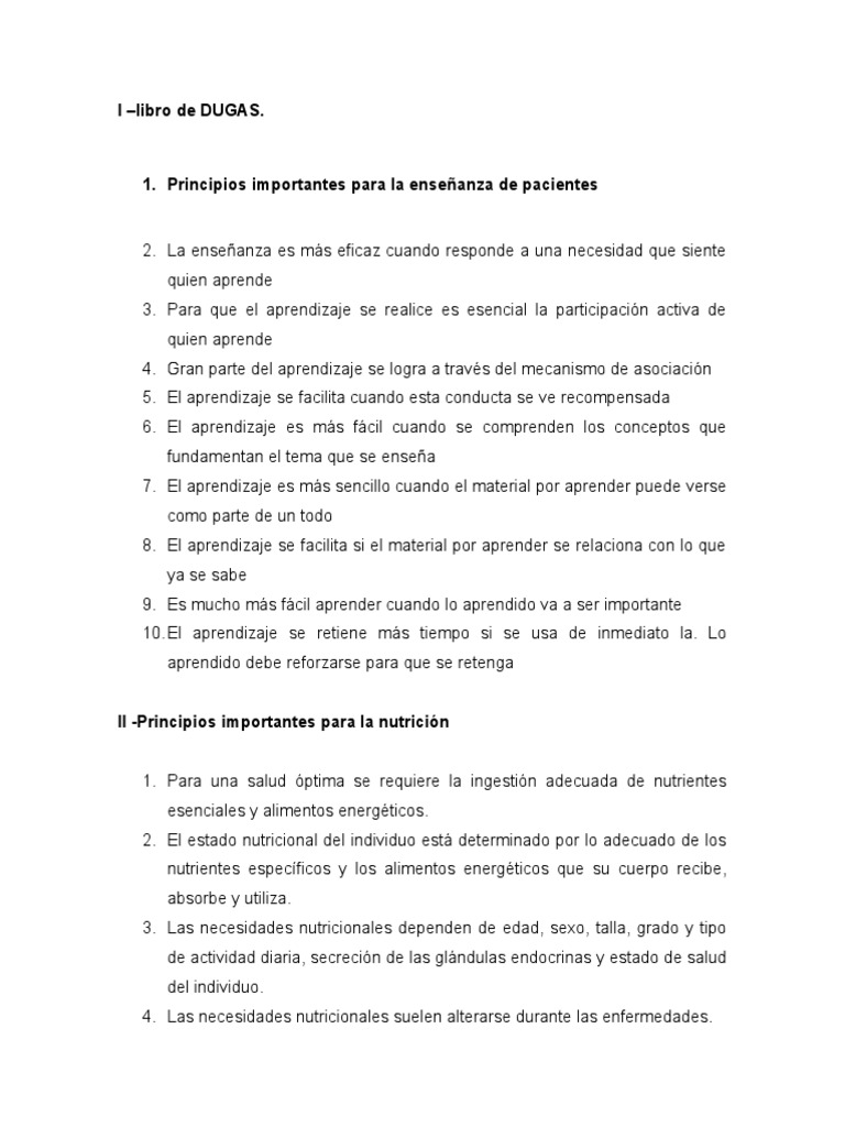 principios de Dugas completos PDF Sistema urinario Percepción