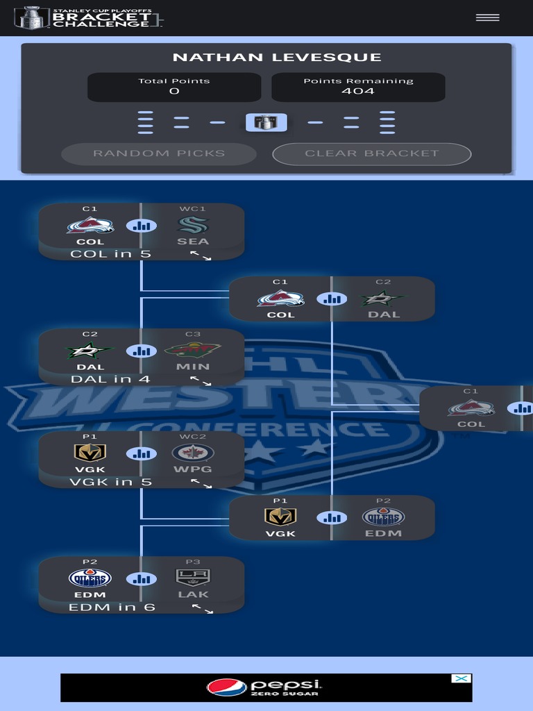NHL Stanley Cup Playoffs Bracket Challenge PDF