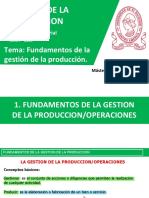 Gestion de La Produccion: Tema: Fundamentos de La Gestión de La Producción