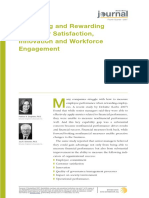 Measuring and Rewarding Customer Satisfaction Innovation and Workforce Engagement