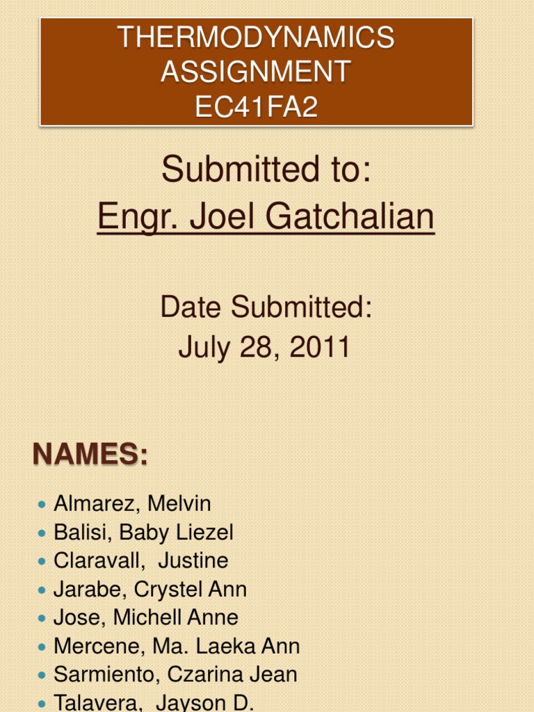 First law of thermodynamics assignment image