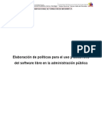 Elaboración de Políticas para El Uso y Desarrollo Del Software Libre en La Administración Pública